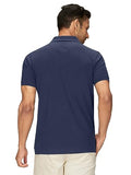 Xyxx Men'S Cotton Solid Regular Fit Shirt (Xy_Cr14_Polo Tshirt_1_Dark Navy,Dark NavyApparel,M