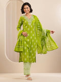 Libas Women'S Cotton Kurta Set (400625_Green 2_M)