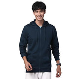 Adro Mens Cotton Solid Zipper Hoodie Sweatshirts (Zh23-Pln-Sb_Teal_M)