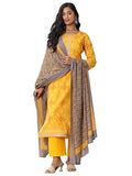Libas Women'S Cotton Kurta Sets (99127O_Mustard_Xl)