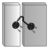 (5 Pack) Raswik 4 Privacy Hook And Eye Latch Easy Lock For Barn Door, Black