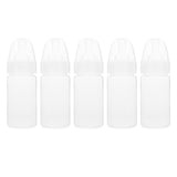 EXCEART ewborn Disposable Milk Bottle 5Pcs Clear Scale Milk Powder Bottles Infants Baby Bottles with Nipple (White)