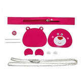 Ujeavette 2Xdiy Pu Leather Bag Making Kit Gift For Girlfriend Cute Bear Diy Shoulder Bag Cute Bear Rose Red