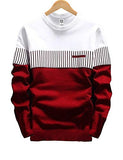 Eyebogler Regular Men'S Cotton Red-White Designer T-Shirt (Xxl-Eb1T67-Wrwh_Xx-Large)
