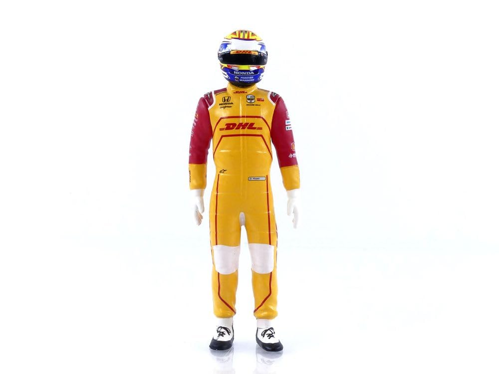 'Ntt Indycar Series'' #28 Romain Grosjean Driver Figure ''Dhl - Andretti Autosport'' For 1/18 Scale Models By Greenlight