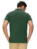 Xyxx Men'S Cotton Solid Regular Fit Shirt (Xy_Cr14_Polo Tshirt_1_Oak Green,OakApparel,L