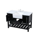 Elegant Decor Clement 48 Aluminum Mdf Single Bathroom Vanity In Gray Finish