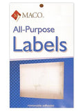 MACO White Round MultiPurpose Labels, 1/2 Inches in Diameter, 1000 Per Box (MR808)