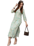 Gosriki Women'S Cotton Blend Printed Straight Kurta With Pant (Vira Grey-Gs_M_Grey_Medium),Grey,,B0CBPQ5PQH
