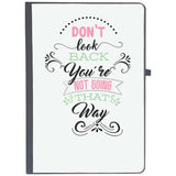 Udnag Ruled Notebook Diary Never Give Up | Dont Look Back, [A5 80Pages 80Gsm]