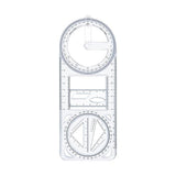 SHRI MODESHWARI ENTERPRISE Geometry Set Square Ruler with Protractor, MultiFunction Drawing Tool, Clear Plastic(PACK OF 1)