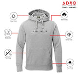 Adro Men'S Cotton Neck Hooded Sweatshirt (H22-M-Ar2-Gr_Grey_L)