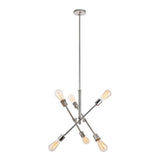 Elegant Lighting Living District Axel 6-Light Metal Pendant In Polished Nickel
