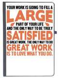 Udnag Ruled Notebook Diary Nurse | Large Satisfied Great Work, [A5 80Pages 80Gsm]