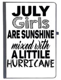 Udnag Ruled Notebook Diary Girls | July Girls Are Sunshine Mixed With, [A5 80Pages 80Gsm]