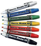 DYKEM BRITEMARK 40 Threaded Cap Valve Action Permanent Paint Markers (Single Marker) | Yellow