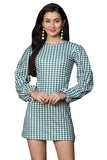 Leriya Fashion Party Dresses For Women Choker Multicolor Bodycon Mini Wrap Dress (Large, Green)