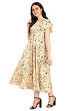 Oomph! Women'S Western & Fusion Wear Midi Dresses For Women Beach Yellow - Md301,Daffodil YellowApparel,L