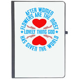 Udnag Ruled Notebook Diary Womens Day | After Women, Flowers Are The Most Lovely Thing, [A5 80Pages 80Gsm]