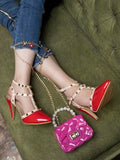 Shoetopia Girls Valentino Red Heeled Sandal - 3 Uk (Girls-Valentino-Red),Red,3,B0CQK6NF84