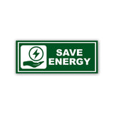 Canvas Bubble Save Energy Sign Board 10x4 Inch | Unbreakable Aluminium Composite Panel (ACP) Sheet for Offices, Schools, Corpo