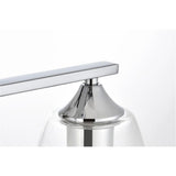 Living District Harris 4-Light Iron & Glass Bath Sconce In Chrome/Clear