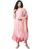 Anni Designer Women'S Rayon Solid Kurta With Trouser & Dupatta(Roopa_Pink_Xl_Pink_Xlarge),Pink,XL