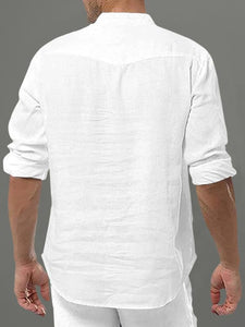 Royalscout Men'S Cotton Polyester Blend Solid Regular Fit Full Sleeve Short Kurta | Ethnic, Lightweight Summer Kurta For Daily & Occasion Use White