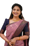 Flosive Womens Present Banarasi Soft Lichi Silk Saree Beautiful Jacquard Rich Pallu Design Work Zari Woven Kanjivaram Silk Style