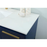 Elegant Decor Sloane 48 Mdf And Steel Single Bathroom Vanity In Blue