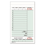 Guest Check Unit Set, Carbonless Duplicate, 7 1/4 x 4 1/4, 250/Pack