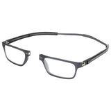 Clic Magnetic Reading Glasses for Men or Women, Computer Readers, Tube Executive (Matte Grey, 1.25 Magnification)