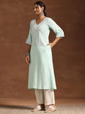 Libas Women'S Viscose Rayon A-Line Kurta (29200_Blue Blue M