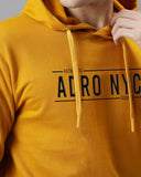 Adro Men'S Cotton Neck Hooded Sweatshirt (H24-Adro-Mu_Mustard,MustardApparel,M