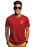 Adro T-Shirts For Menchest Printed T-Shirt For Mencotton Tshirt For Men|Rn24-Stick-Half-Rd-L Red
