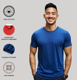 ADRO T Shirts Pack of 2 Mens Tshirts Cotton T Shirts for Men Tshirt T-Shirts Combo T Shirts Tshirts for Men Plain Solid Tshirts Teal Royal Blue Tshirt for Men RCM2-PLN-SB-RB-XL,Teal,Royal Blue