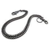 Immijwell Heavy Thick Strong Biker Key Wallet Chain Trucker Jean Pants Chain For Men Black 24Inch