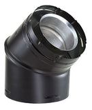 Simpson Duravent Elbow Direct Vent 4 Id X 65/8 Od 45 Deg. Black