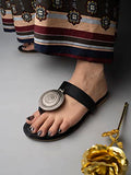 Shoetopia Girls Flat-727 Black Flat Sandal - 5 Uk (Girls-Flat-727-Black),Black,5,B0CRPGCSZ9