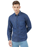 Inkd Men'S Lightweight Denim Shirt,Aegean,Aegean,Xl