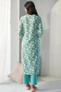 Gosriki Women'S Cotton Blend Printed Straight Kurta With Pant & Dupatta (Made Green_4Xl-Gs_Green_Xxxx-Large),Green,4,B0BNHFBZ4J