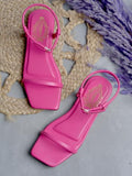 Shoetopia Stylish Casual Pink Flat Sandals For Women & Girls /Eu39,Pink,6,B0F318FVCH