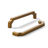 khtumeware 10-Pack 6 Inch Square Antique Brass Cabinet Pulls, Solid Zinc Alloy Heavy-Duty Handles for Kitchen/Bathroom Cabinets,