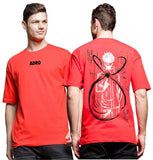 ADRO Oversize T Shirt for Men | Drop Shoulder Cotton T Shirt | Anime Oversize T-Shirt | Luffy T Shirt Gear 5| Trendy Front and Back Printed T Shirt|OVR24-L1-ANI-RD-L Red,Red