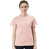 Enamor Women'S Striped Relaxed T-Shirt (A3S1_Soft Pink Stripe Choose Love Graphic Xl)