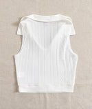Toplot Women'S V-Neck Solid Textured Tank Top (Collar-Tank-Top-5193-White-M),White,,B0DF27SJ3J