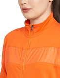 Fyltr Women'S Casual Stand Collar Jacket With Cut And Sew Panel - Full Zip Closure | Side Pockets | Rib Hem & Cuff | Casual Winterwear For Women,Gleaming Orange,Gleaming Orange,2Xl