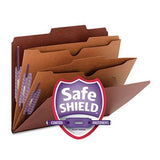 Smead SixSection Pressboard Top Tab Classification Folders with Pockets FOLDER,PSBD,6SEC,LTR,RD (Pack of2)