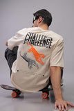 Adro Mens Abstact Design Back Printed Oversized T-Shirt_Ovr24-Chl-Beg-S Beige