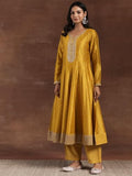 Libas Women'S Silk Blend Kurta Set (277150R Mustard M